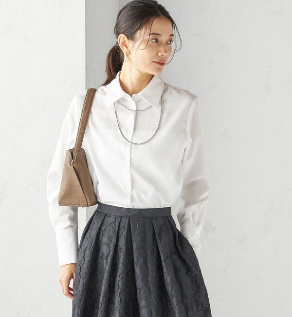 SHIPS for women「〈手洗い可能〉スーピマ コットン サテン シャツ」|シャツ・ブラウス|