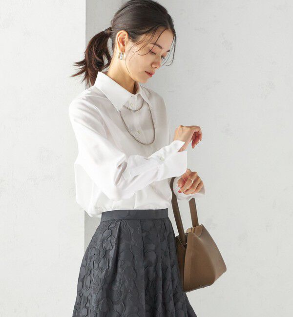 SHIPS for women「〈手洗い可能〉スーピマ コットン サテン シャツ」|シャツ・ブラウス|