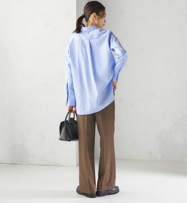 SHIPS for women「〈手洗い可能〉スーピマ コットン サテン シャツ」|シャツ・ブラウス|