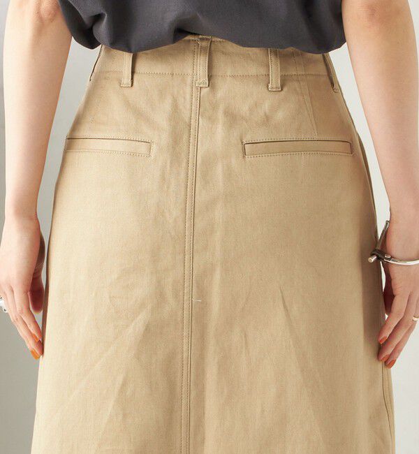 SHIPS for women「〈洗濯機可能〉ストレッチ チノ 硫化染め ステッチ スカート」|スカート|