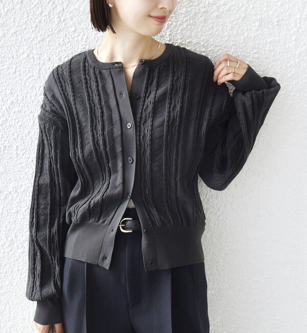 SHIPS for women「【WEB限定】〈手洗い可能〉レース 編み 2WAY カーディガン」|カーディガン|