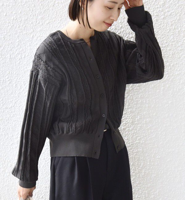 SHIPS for women「【WEB限定】〈手洗い可能〉レース 編み 2WAY カーディガン」|カーディガン|