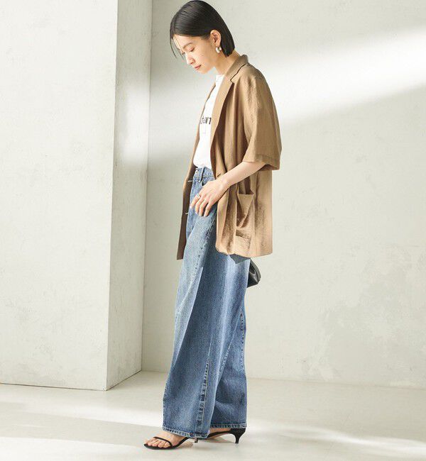 SHIPS for women「【SHIPS別注】BIT BLUE:バレル レック デニム パンツ」|デニム|