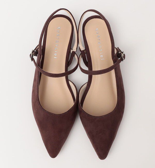 quaranciel「quaranciel: ポインテッド スリングバック フラット パンプス」|パンプス|