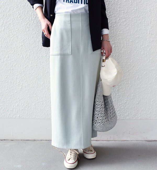 SHIPS Colors 「SHIPS Colors:〈手洗い可能〉リブ ダンボール タイト スカート」|タイト|