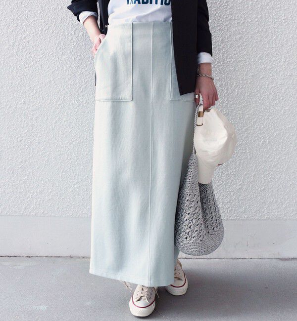 SHIPS Colors 「SHIPS Colors:〈手洗い可能〉リブ ダンボール タイト スカート」|タイト|