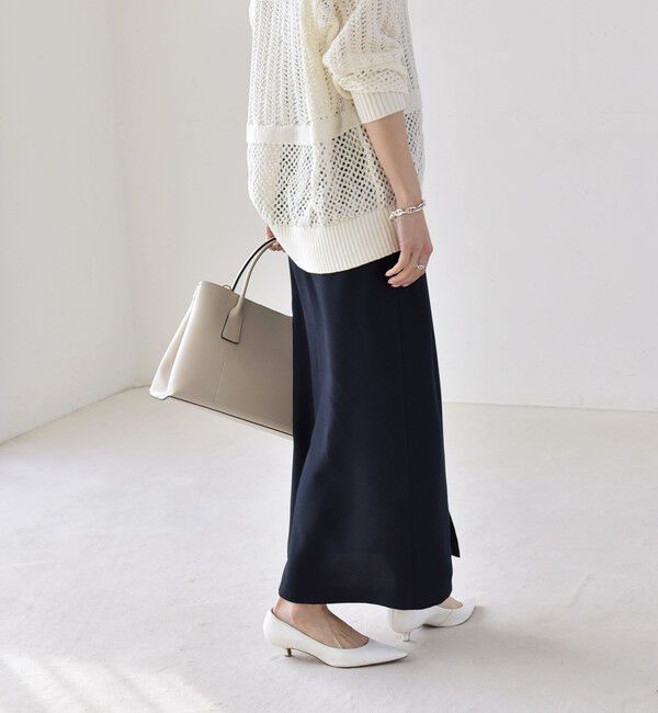 quaranciel「quaranciel:〈洗濯機可能〉Vネック ブラウス & Iライン スカート セットアップ」|ワンピース|