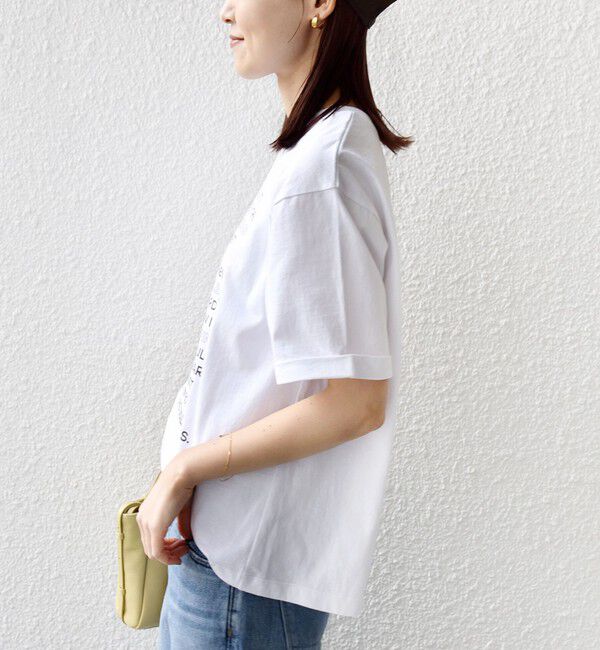 SHIPS for women「【WEB限定】バック タック ショート スリーブ ロゴ プリント TEE」|Tシャツ・カットソー|