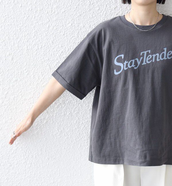 SHIPS for women「【WEB限定】バック タック ショート スリーブ ロゴ プリント TEE」|Tシャツ・カットソー|