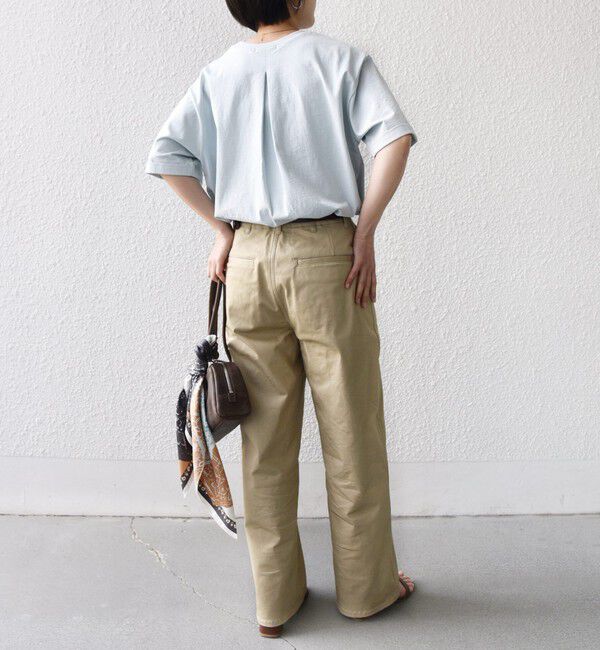 SHIPS for women「【WEB限定】バック タック ショート スリーブ ロゴ プリント TEE」|Tシャツ・カットソー|