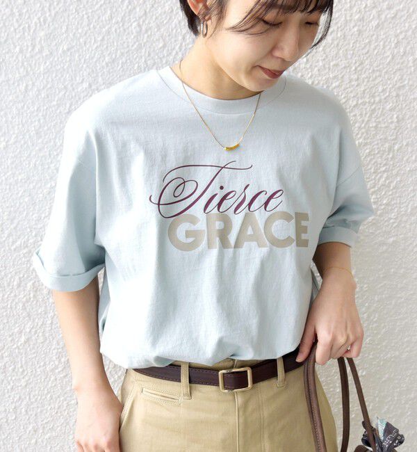 SHIPS for women「【WEB限定】バック タック ショート スリーブ ロゴ プリント TEE」|Tシャツ・カットソー|