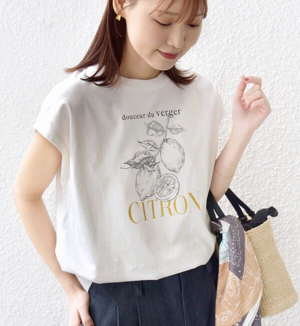SHIPS for women「《予約》【WEB限定】オーガニック コットン フルーツ TEE」|Tシャツ・カットソー|オフホワイト