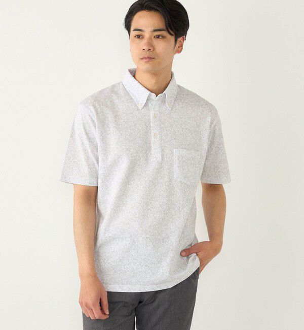 SHIPS Colors 「SHIPS Colors:〈吸水速乾〉カノコ プリント ボタンダウン ポロシャツ」|ポロシャツ|