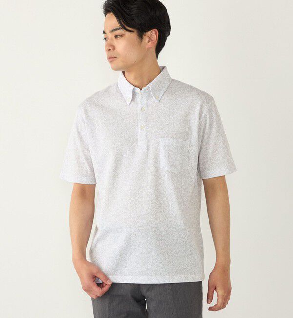 SHIPS Colors 「SHIPS Colors:〈吸水速乾〉カノコ プリント ボタンダウン ポロシャツ」|ポロシャツ|