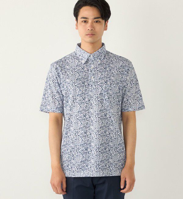 SHIPS Colors 「SHIPS Colors:〈吸水速乾〉カノコ プリント ボタンダウン ポロシャツ」|ポロシャツ|