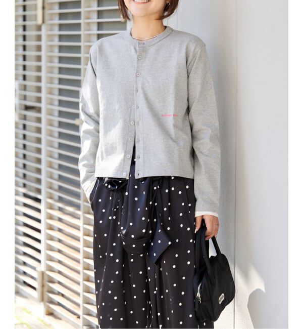 OUTDOOR PRODUCTS Usual Things「ロゴ刺繍コットンクルーネックカーディガン」|カーディガン|