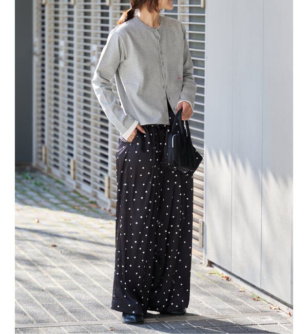 OUTDOOR PRODUCTS Usual Things「ロゴ刺繍コットンクルーネックカーディガン」|カーディガン|