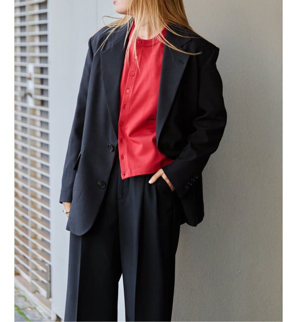 OUTDOOR PRODUCTS Usual Things「ロゴ刺繍コットンクルーネックカーディガン」|カーディガン|