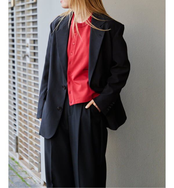 OUTDOOR PRODUCTS Usual Things「ロゴ刺繍コットンクルーネックカーディガン」|カーディガン|