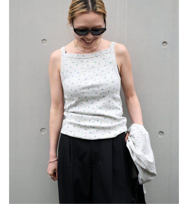 OUTDOOR PRODUCTS Usual Things「《予約》フラワーアイレットリブキャミソール」|キャミソール|