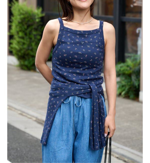 OUTDOOR PRODUCTS Usual Things「《予約》フラワーアイレットリブキャミソール」|キャミソール|