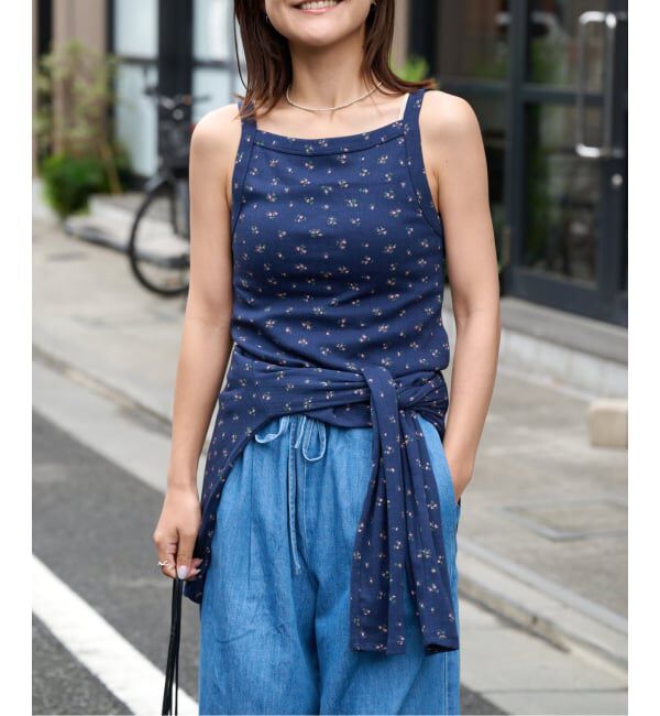 OUTDOOR PRODUCTS Usual Things「《予約》フラワーアイレットリブキャミソール」|キャミソール|