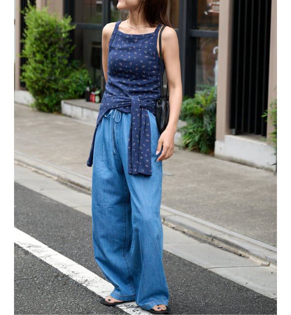 OUTDOOR PRODUCTS Usual Things「《予約》フラワーアイレットリブキャミソール」|キャミソール|