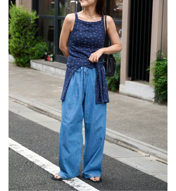 OUTDOOR PRODUCTS Usual Things「《予約》フラワーアイレットリブキャミソール」|キャミソール|