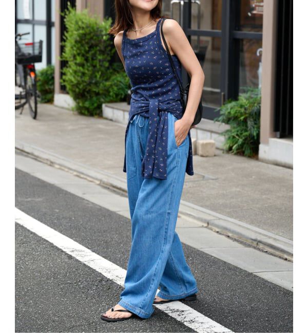 OUTDOOR PRODUCTS Usual Things「《予約》フラワーアイレットリブキャミソール」|キャミソール|