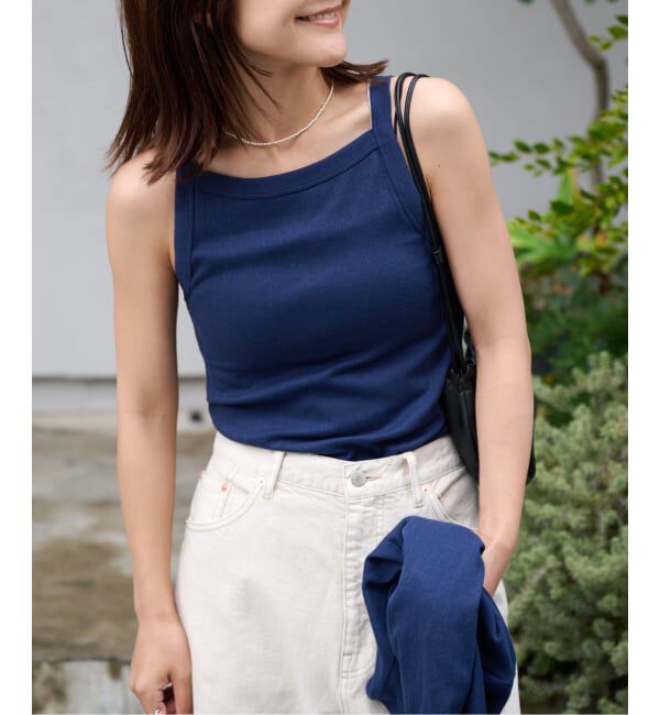 OUTDOOR PRODUCTS Usual Things「《予約》フラワーアイレットリブキャミソール」|キャミソール|