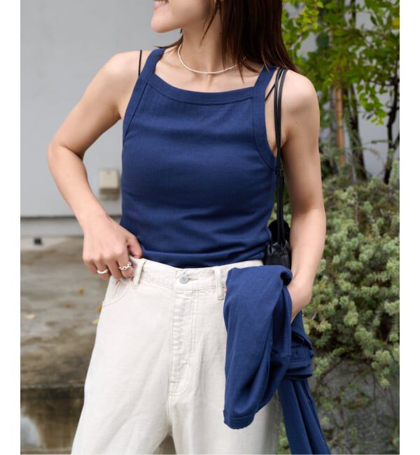 OUTDOOR PRODUCTS Usual Things「《予約》フラワーアイレットリブキャミソール」|キャミソール|