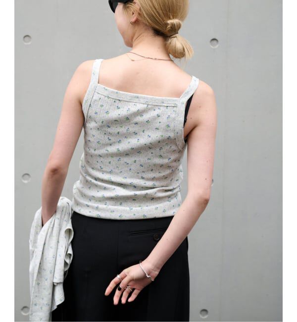 OUTDOOR PRODUCTS Usual Things「《予約》フラワーアイレットリブキャミソール」|キャミソール|