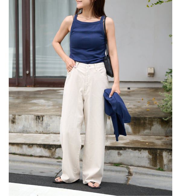 OUTDOOR PRODUCTS Usual Things「《予約》フラワーアイレットリブキャミソール」|キャミソール|