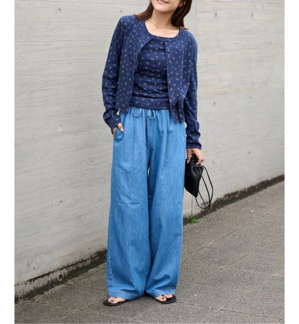 OUTDOOR PRODUCTS Usual Things「《予約》フラワーアイレットリブカーディガン」|カーディガン|