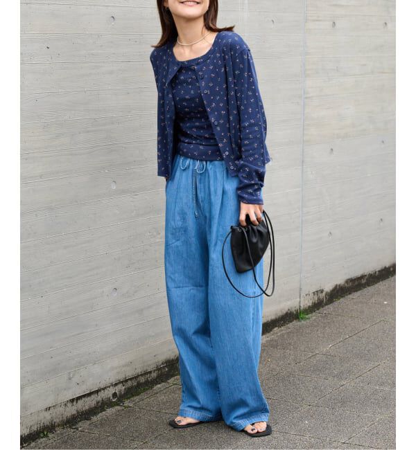 OUTDOOR PRODUCTS Usual Things「《予約》フラワーアイレットリブカーディガン」|カーディガン|