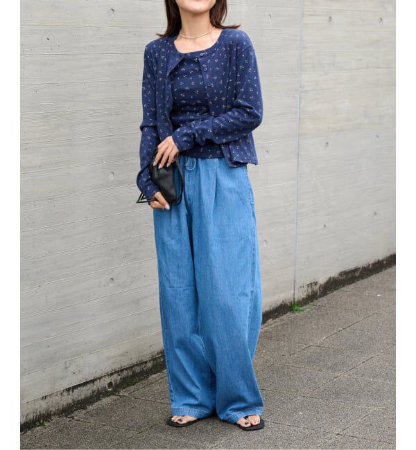 OUTDOOR PRODUCTS Usual Things「《予約》フラワーアイレットリブカーディガン」|カーディガン|