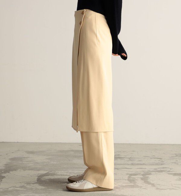 BACCA「ウールレーヨンツイル オーバースカート」|スカート|