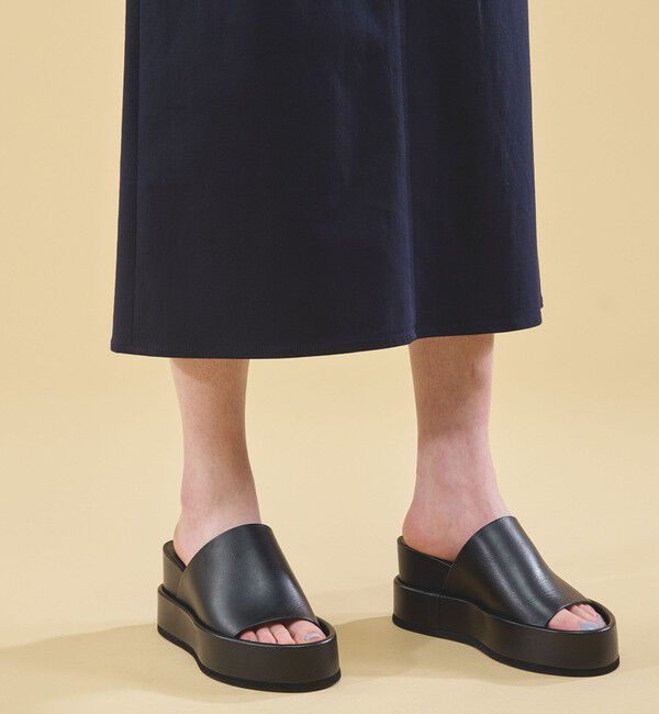 DES PRES「コットンストレッチ フレアフィットトラペーズスカート」|台形|