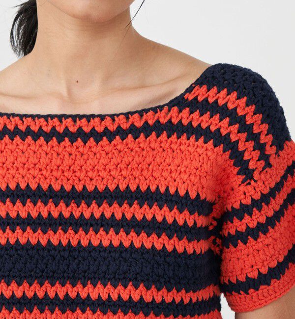 MACPHEE「コットンクロシェ 2-wayプルオーバー」|ニット・セーター|