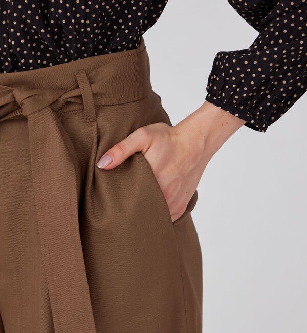 Ballsey「ライトカルゼ ベルテッドパンツ」|スラックス|