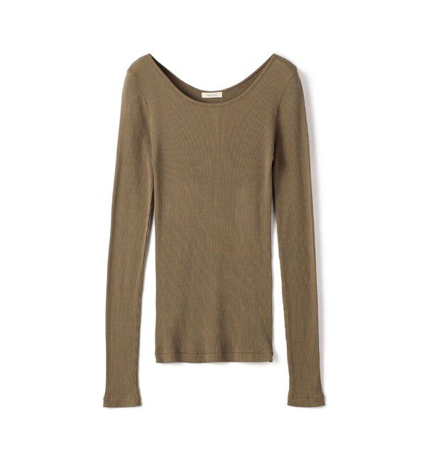 DES PRES「シルクコットンリブ ラウンドネックプルオーバー」|Tシャツ・カットソー|53 カーキ
