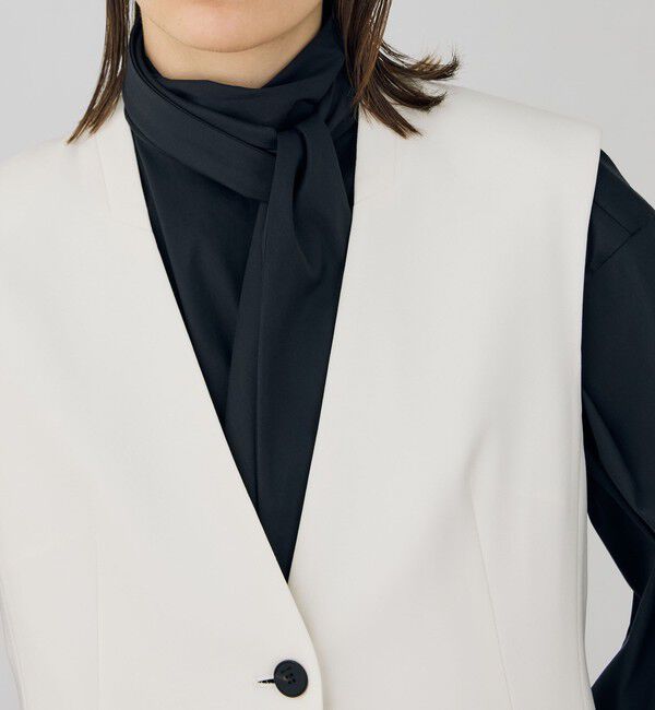 DES PRES「ライトダブルクロス ノーカラージレ」|ベスト・ジレ|