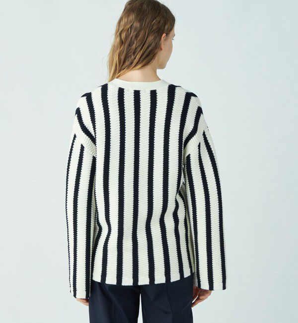 MACPHEE「ハイブリットコットン レースアッププルオーバー」|ニット・セーター|