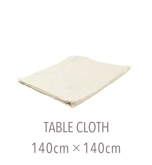 TOMORROWLAND HOME「ストライプリネン テーブルクロス（140cm X 140cm）」|食器・キッチングッズ|