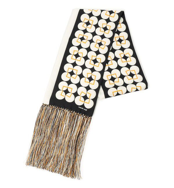 TOMORROWLAND GOODS「Fratelli Luigi シルク フリンジスカーフ」|バンダナ・スカーフ|26 オレンジ系