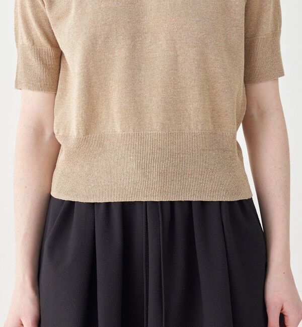 MACPHEE「プレーンリネン ラグランスリーブプルオーバー」|ニット・セーター|