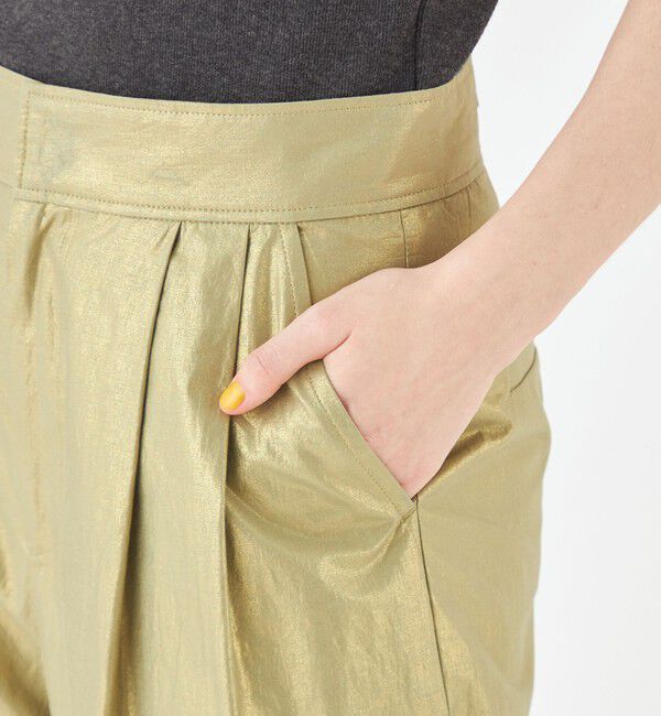 MACPHEE「ホイルプリント タックテーパードパンツ」|その他|