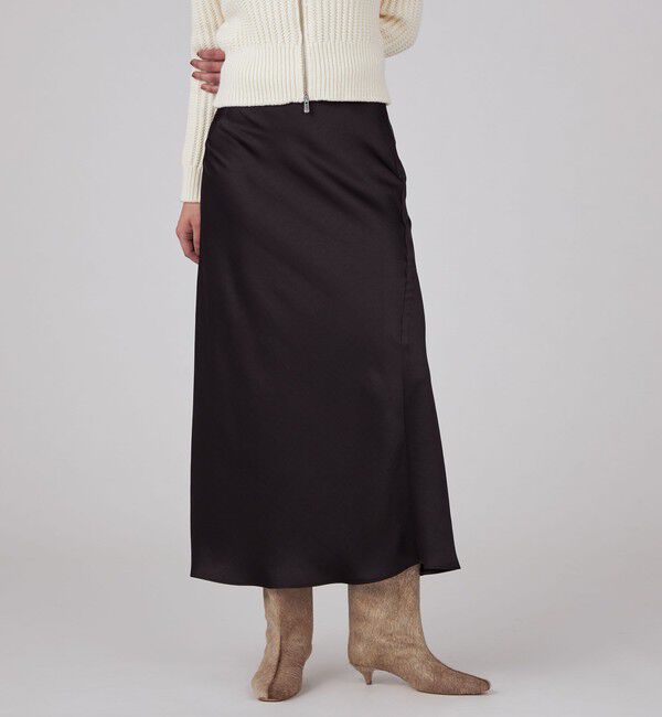 MACPHEE「ビンテージサテン マーメイドスカート」|フレア|