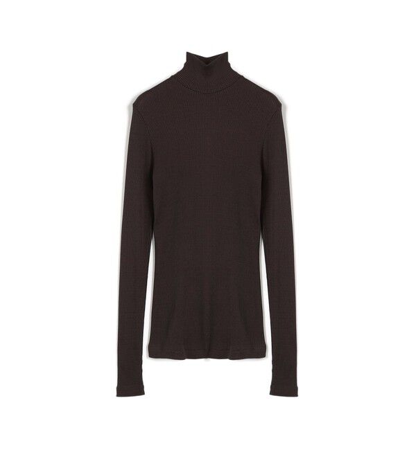 DES PRES「シルクコットンリブ ハイネックプルオーバー」|Tシャツ・カットソー|49 ダークブラウン