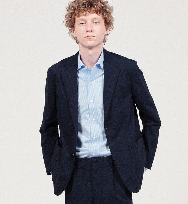 TOMORROWLAND MENS「コンパクトナイロン シングルブレステッド2Bジャケット」|テーラードジャケット|